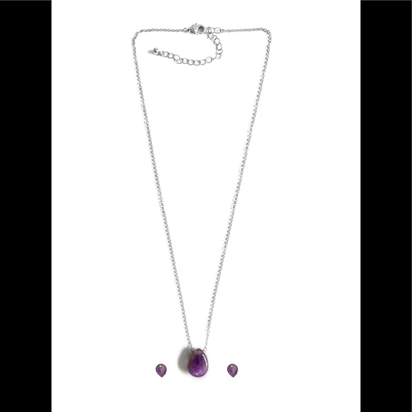 AMELIA RUE Amethyst Drops Set - Picture 3 of 7